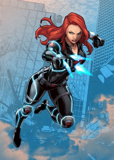 black widow marvel art